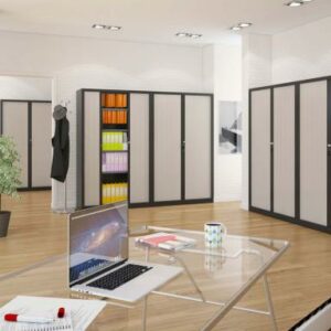 ARMOIRES de bureaux, portes à rideaux